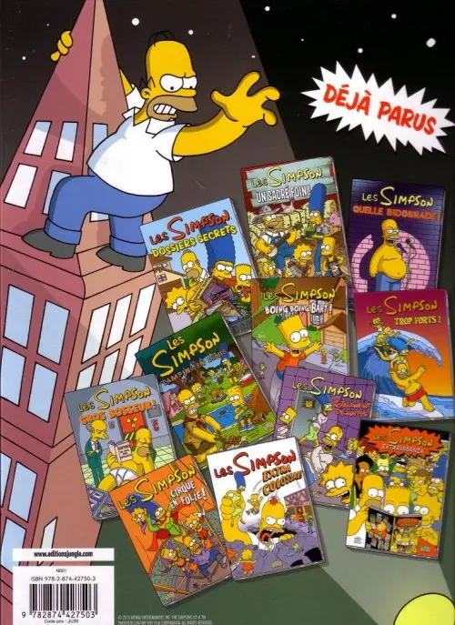 Verso de l'album Les Simpson Tome 12 Contre-attaque !