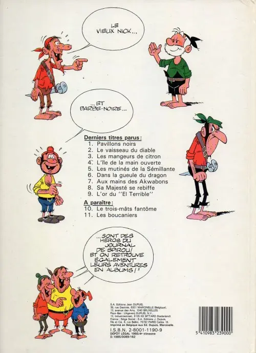 Verso de l'album Le Vieux Nick et Barbe-Noire Tome 26 L'île rouge