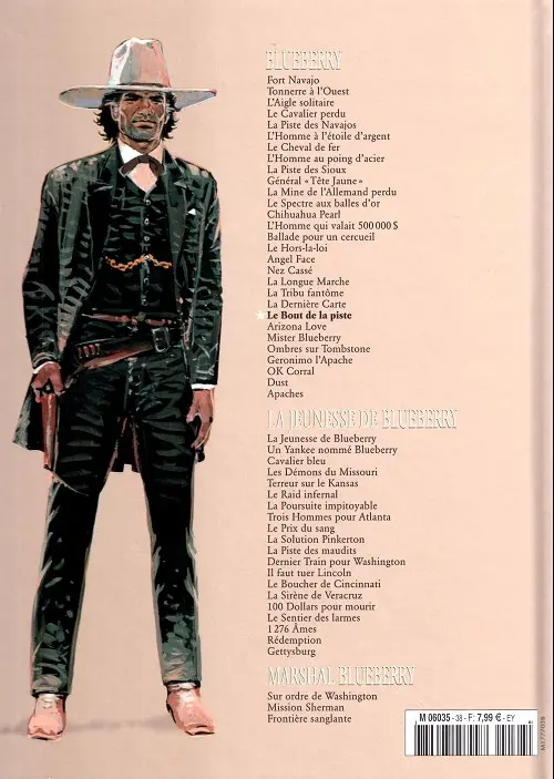 Verso de l'album Blueberry La Collection Tome 22 Le Bout de la piste
