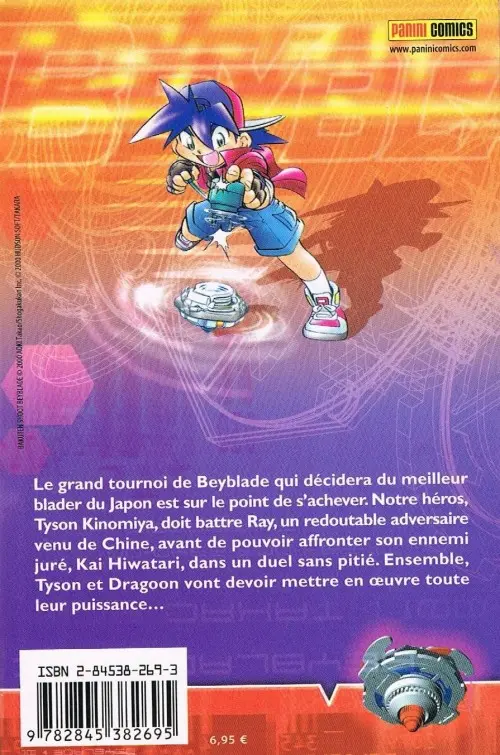 Verso de l'album Beyblade Panini Tome 3