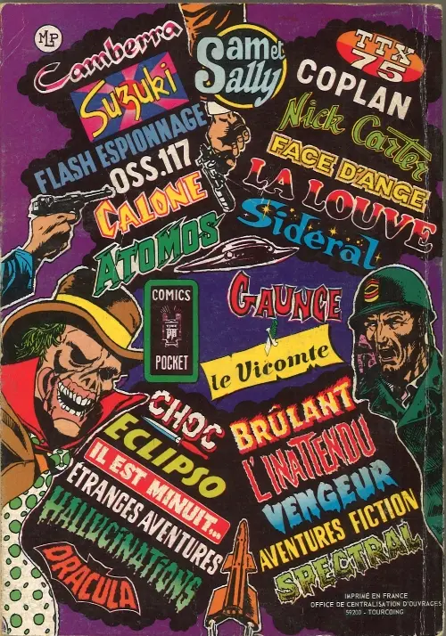 Verso de l'album Richard Dragon - Combattant du Kung-Fu Album N° 1