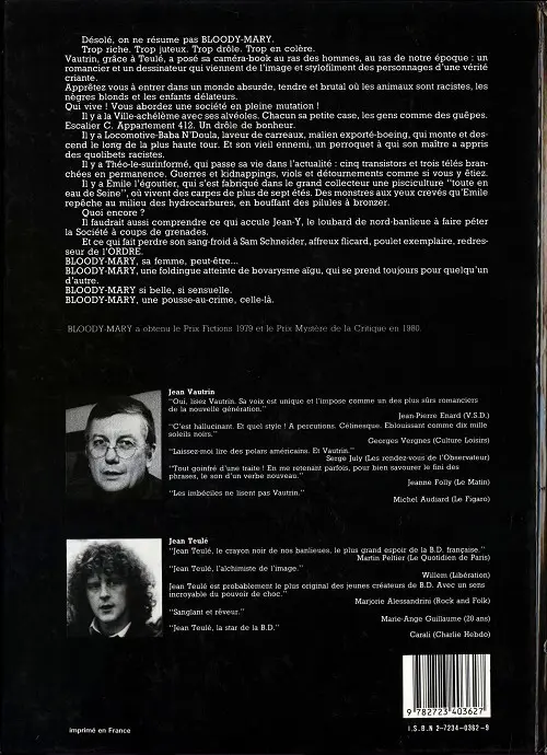 Verso de l'album Bloody Mary