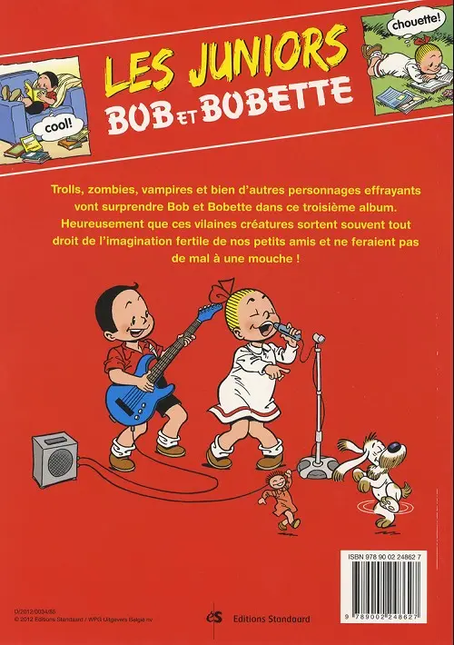 Verso de l'album Bob et Bobette (Les Juniors) Tome 3 Grosses frayeurs