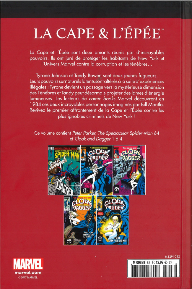 Verso de l'album Le meilleur des Super-Héros Marvel Tome 52 La Cape et l'Epée