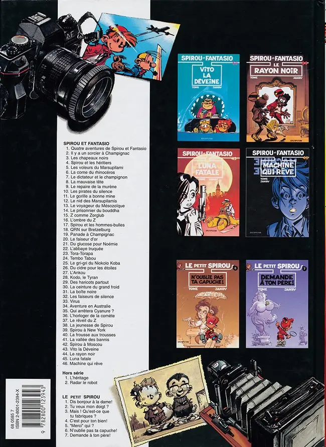 Verso de l'album Spirou et Fantasio Tome 46 Machine qui rêve