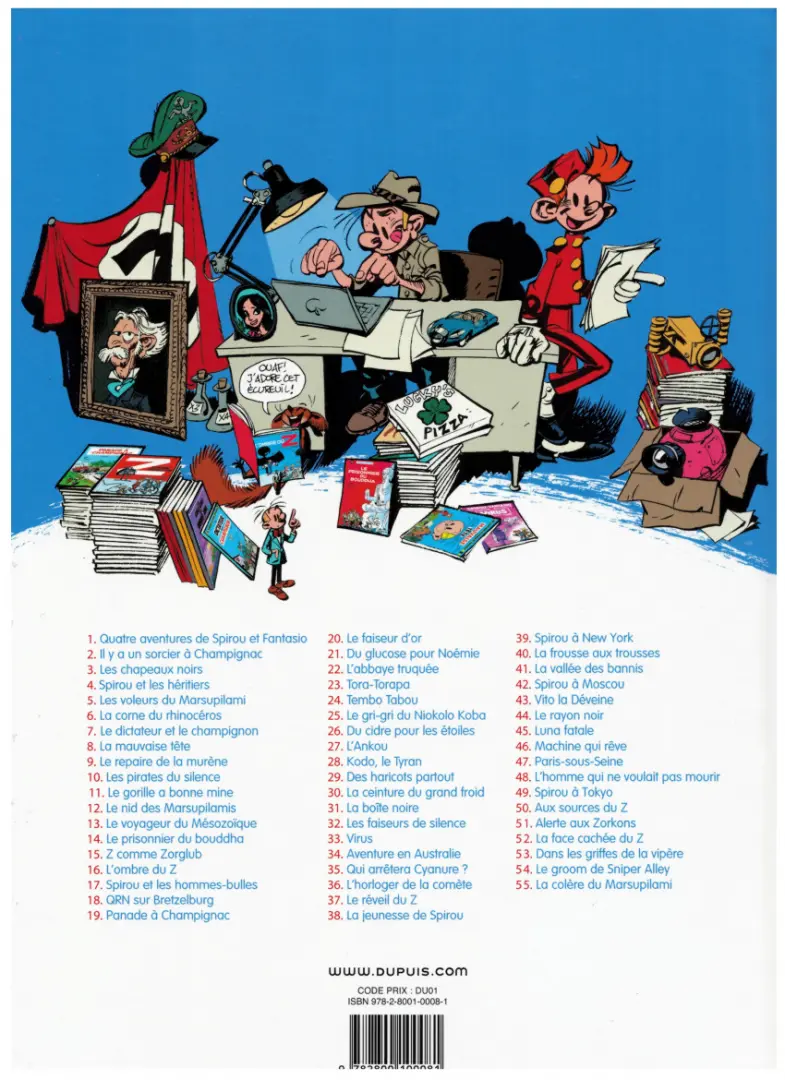 Verso de l'album Spirou et Fantasio Tome 6 La corne de rhinoceros