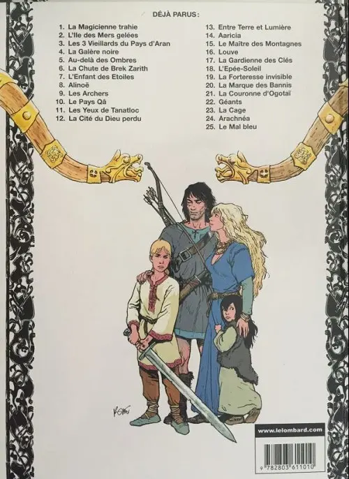 Verso de l'album Thorgal Tome 20 La marque des bannis