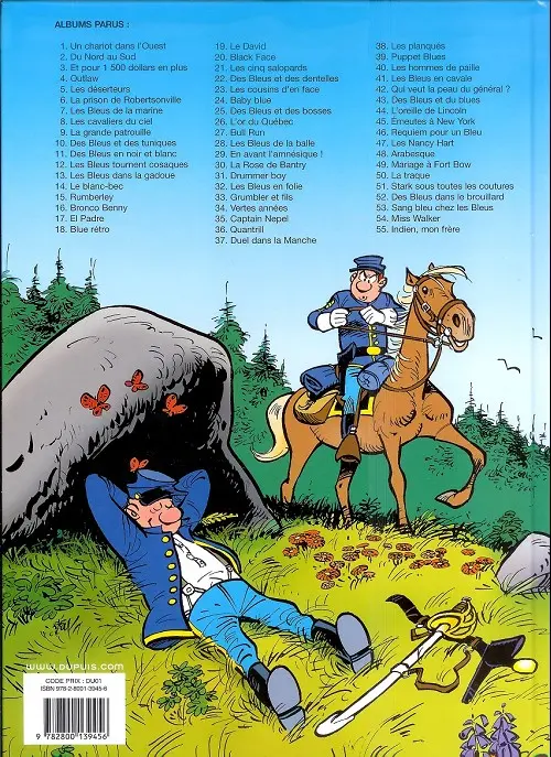 Verso de l'album Les Tuniques Bleues Tome 51 Stark sous toutes les coutures