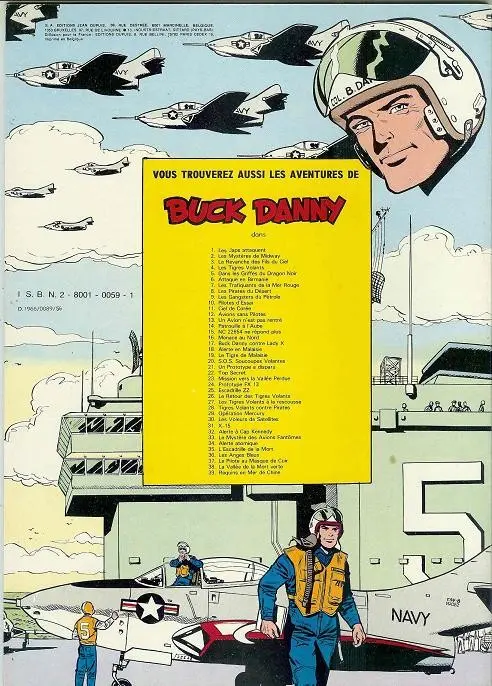 Verso de l'album Buck Danny Tome 22 Top secret