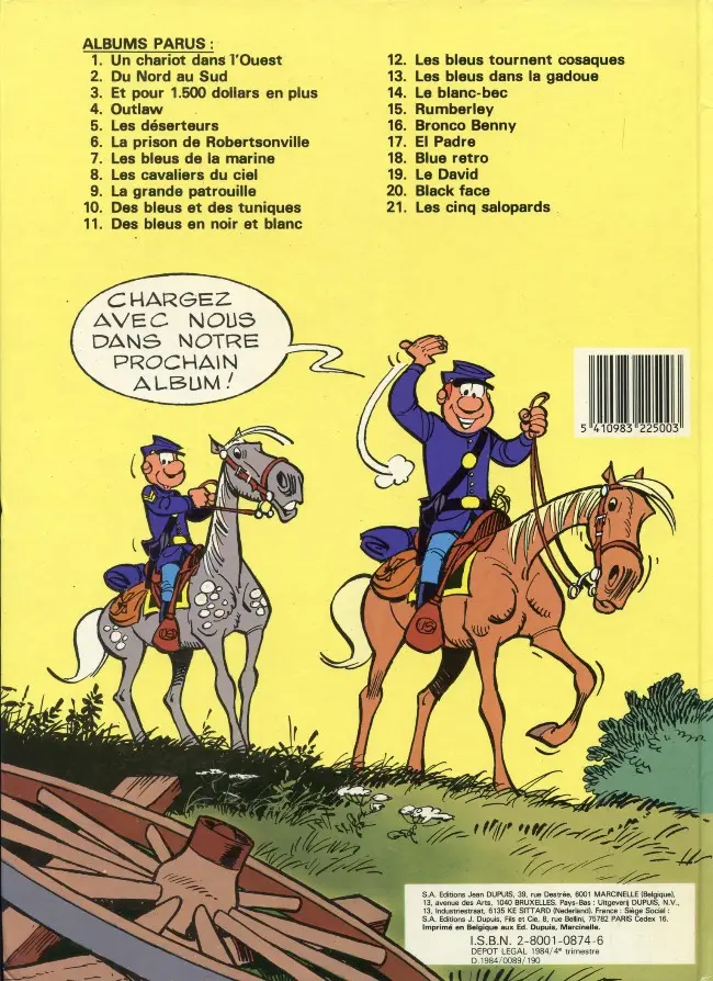 Verso de l'album Les Tuniques Bleues Tome 17 El Padre