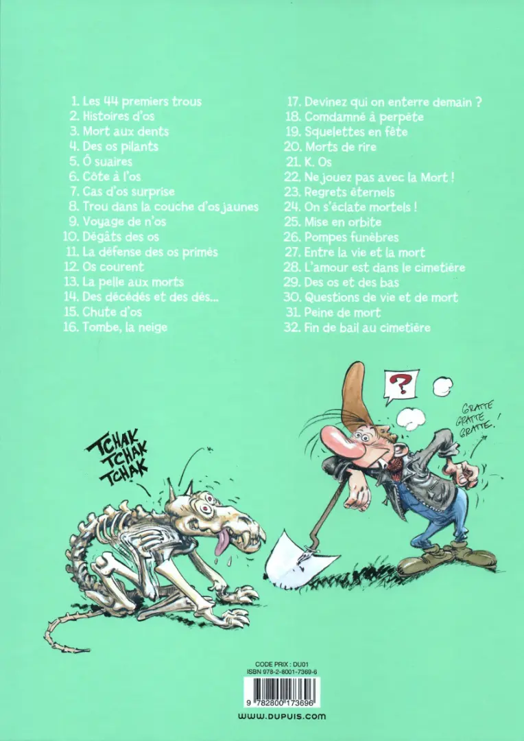 Verso de l'album Pierre Tombal Tome 12 Os Courent
