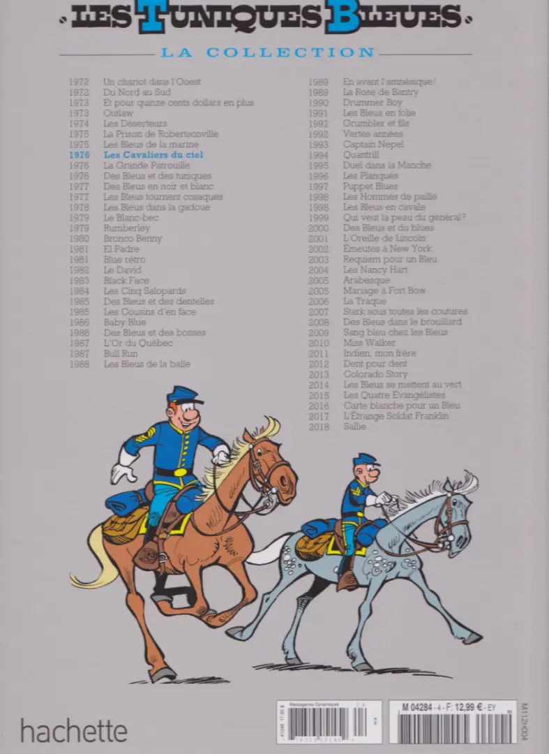 Verso de l'album Les Tuniques Bleues La Collection (Hachette) Tome 4 Les cavaliers du ciel