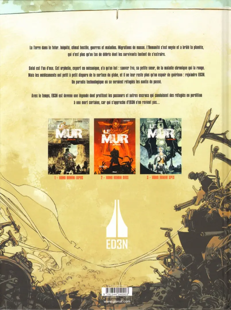 Verso de l'album Le mur Tome 3 Homo homini spes