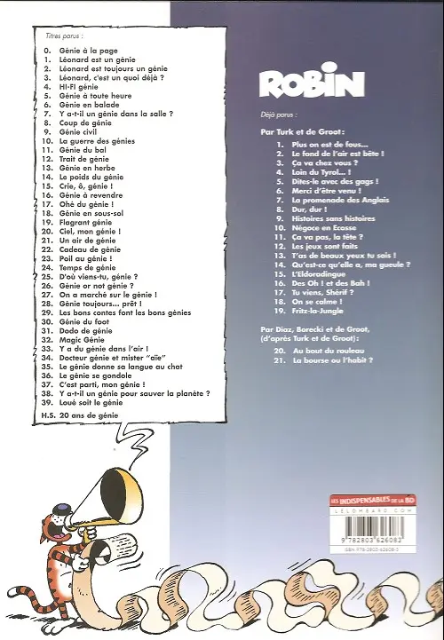 Verso de l'album Léonard Tome 33 Y a du génie dans l'air !