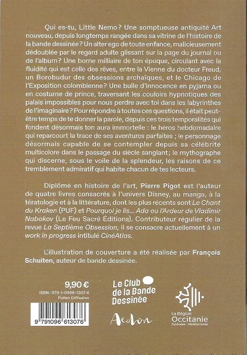 Verso de l'album Autobiographie de Little Nemo