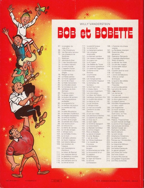 Verso de l'album Bob et Bobette Tome 87 Le singe volant