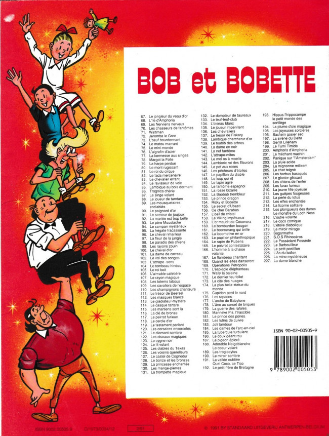 Verso de l'album Bob et Bobette Tome 139 Le toubib des arbres