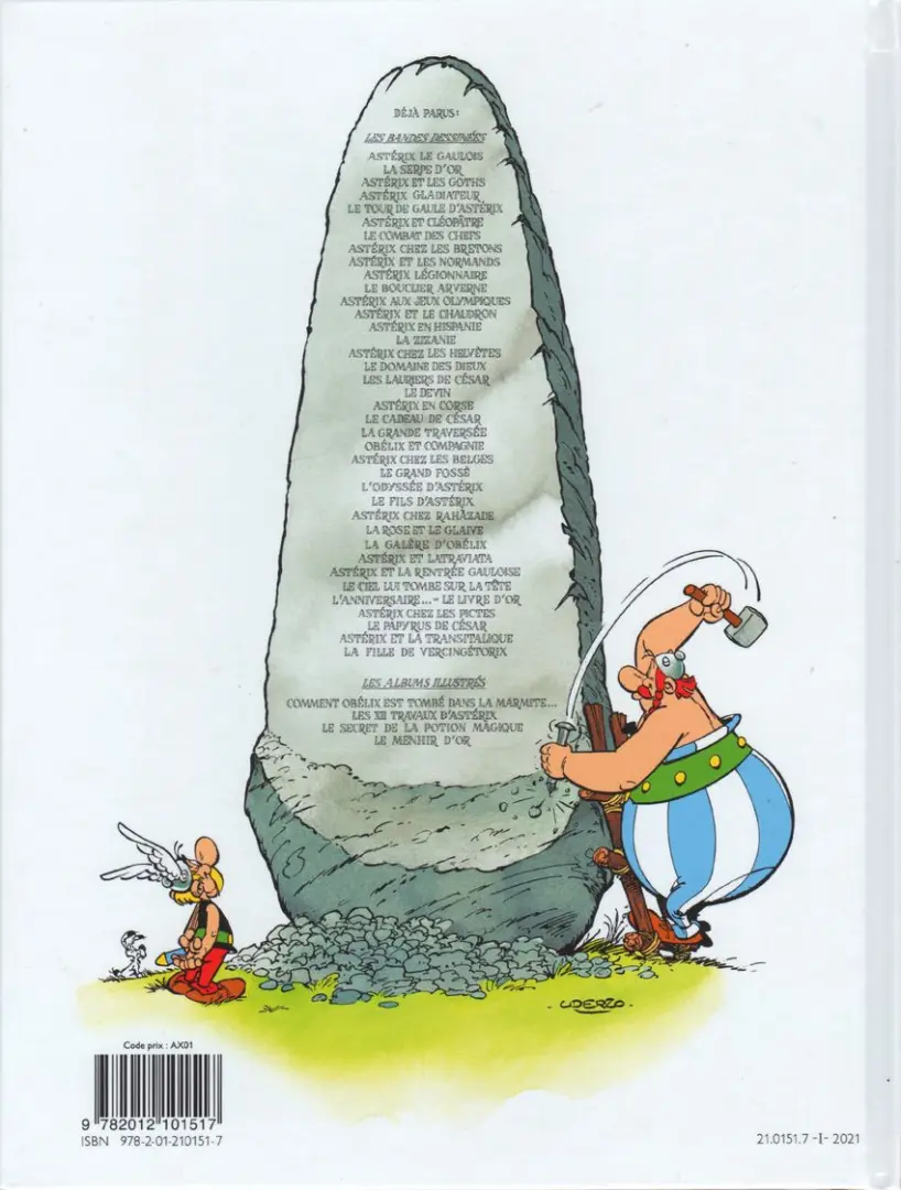 Verso de l'album Astérix Tome 19 Le devin