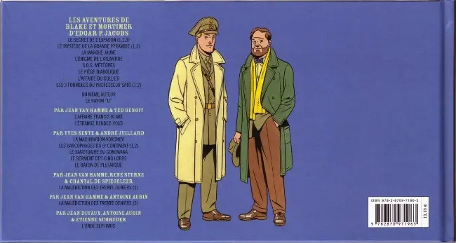 Verso de l'album Blake et Mortimer Tome 23 Le Bâton de Plutarque