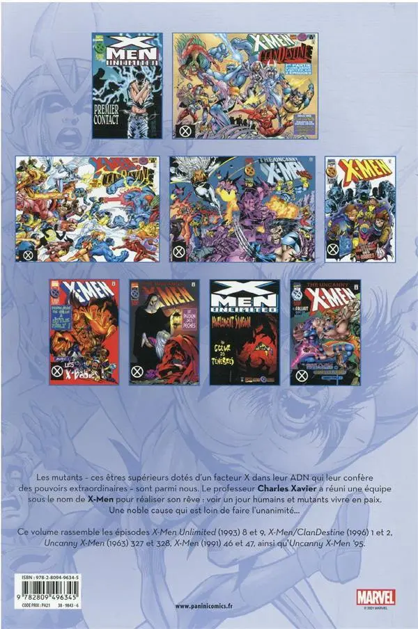 Verso de l'album X-Men L'intégrale Tome 43 1995-1996