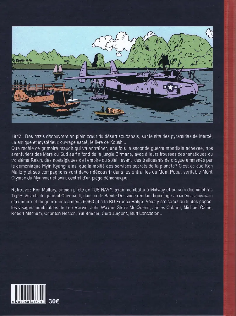 Verso de l'album Mystères en Birmanie (Les aventures de Ken Mallory) Mystères en Birmanie
