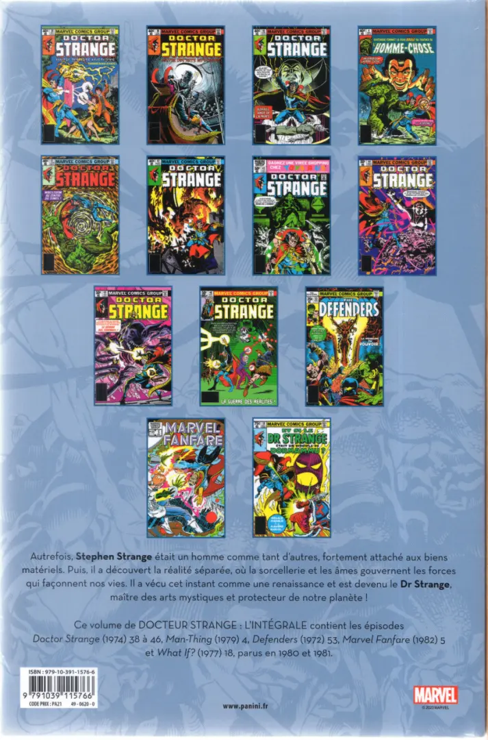 Verso de l'album Docteur Strange (L'intégrale) Tome 8 1980-1981