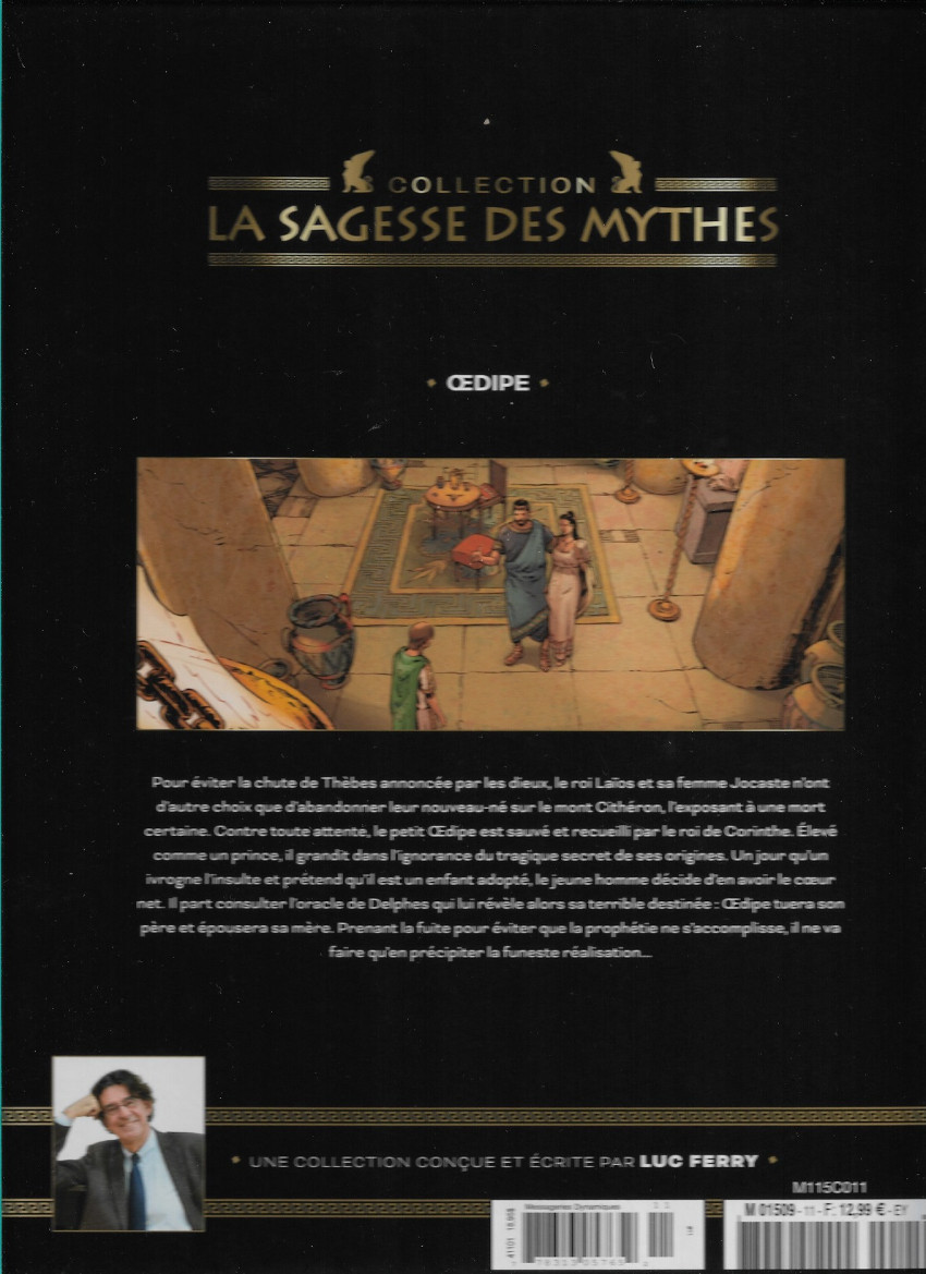 Verso de l'album La sagesse des Mythes - La collection 22 Oedipe