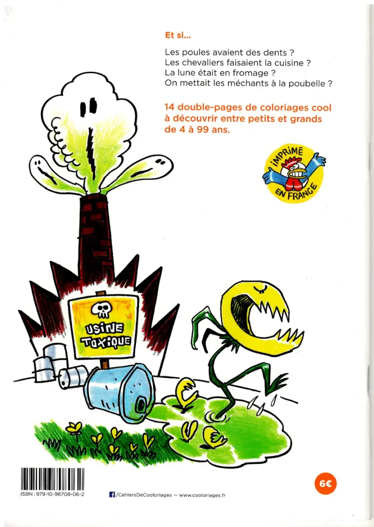 Verso de l'album Cahier de cooloriages 2