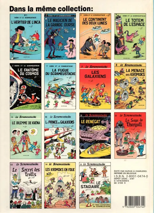 Verso de l'album Le Scrameustache Tome 3 Le continent des deux lunes