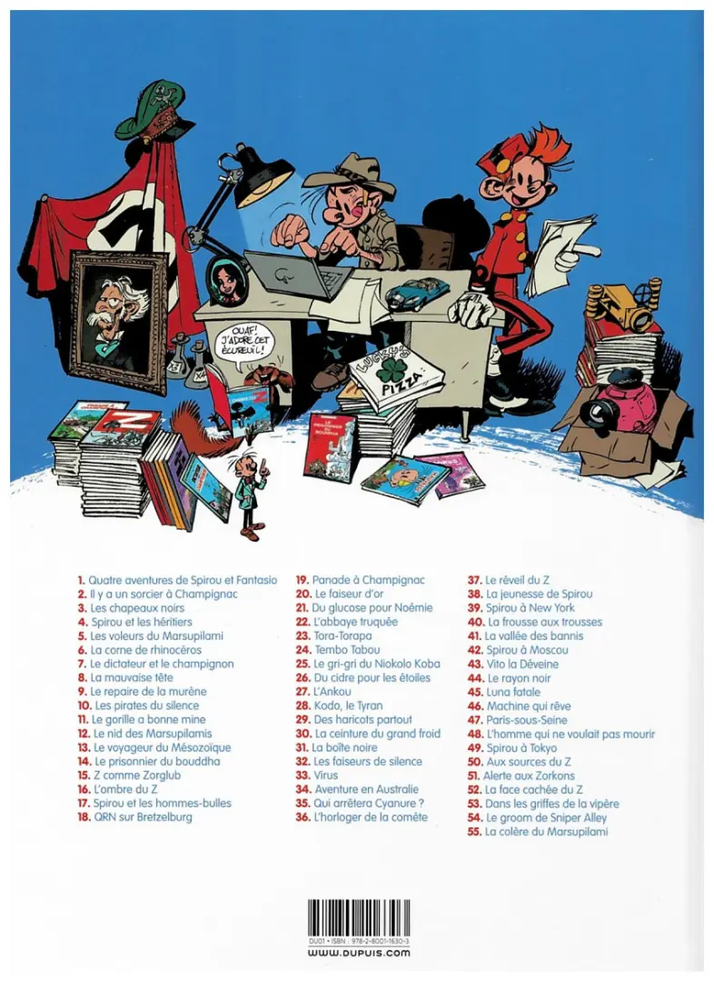 Verso de l'album Spirou et Fantasio Hors-Série 1 L'héritage