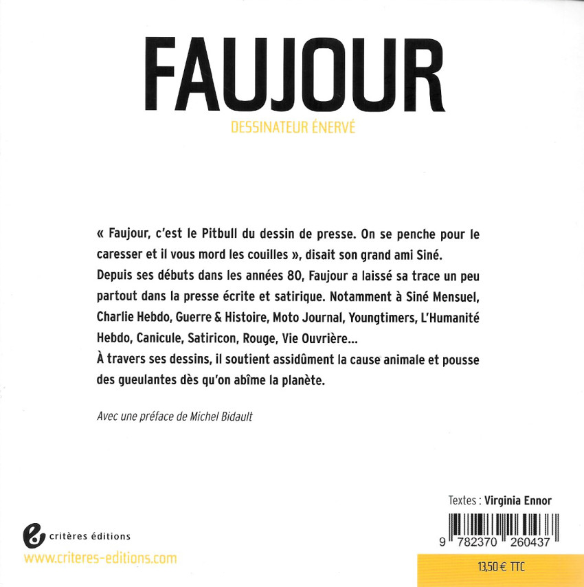 Verso de l'album Les Iconovores #4 Faujour