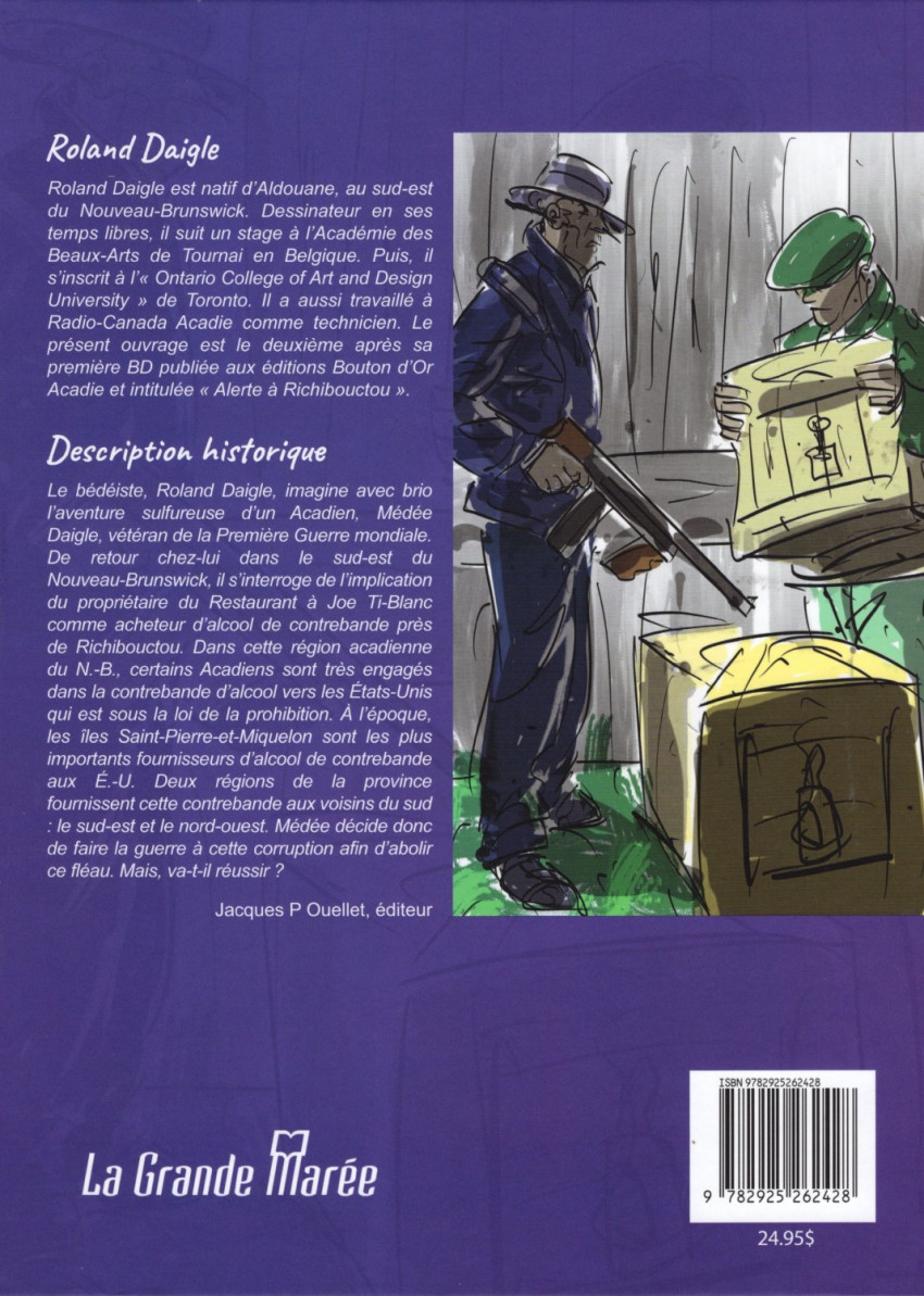 Verso de l'album Alerte à Richibouctou 2 Le rhum à Joe Ti-Blanc