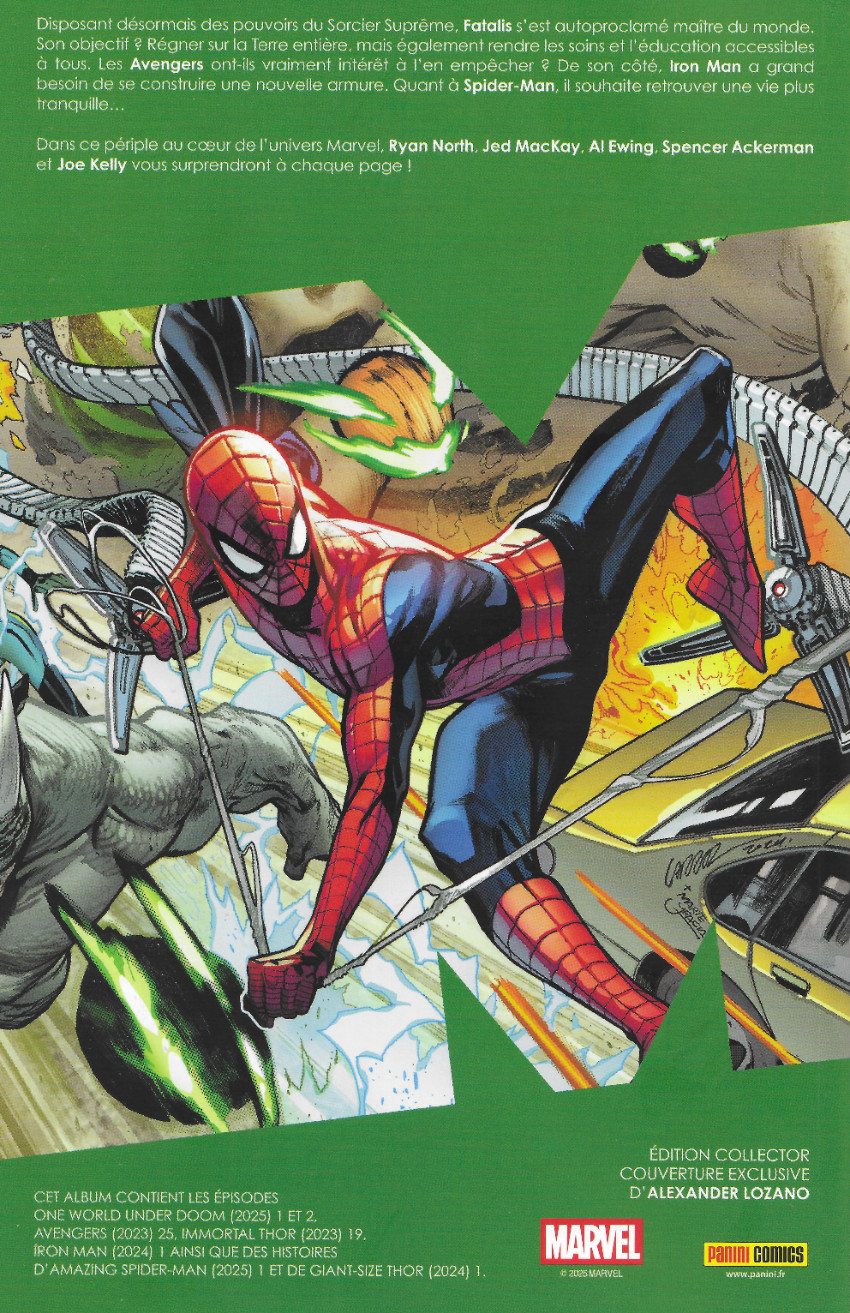 Verso de l'album Marvel World Volume 01