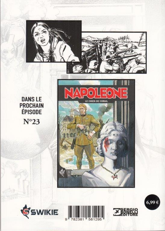 Verso de l'album Napoleone N° 22 Quand meurent les baleines