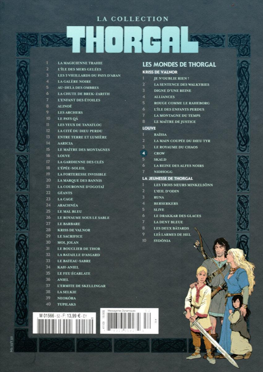 Verso de l'album Thorgal - La collection Tome 4 Crow