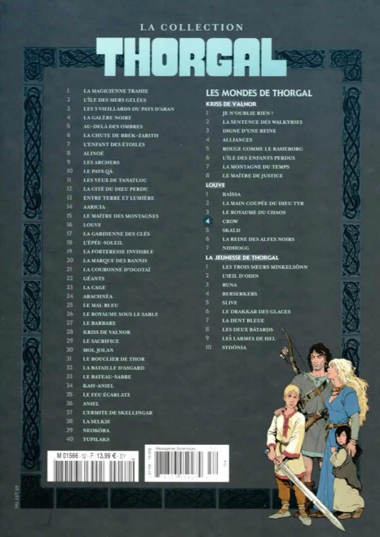 Verso de l'album Thorgal - La collection Tome 4 Crow