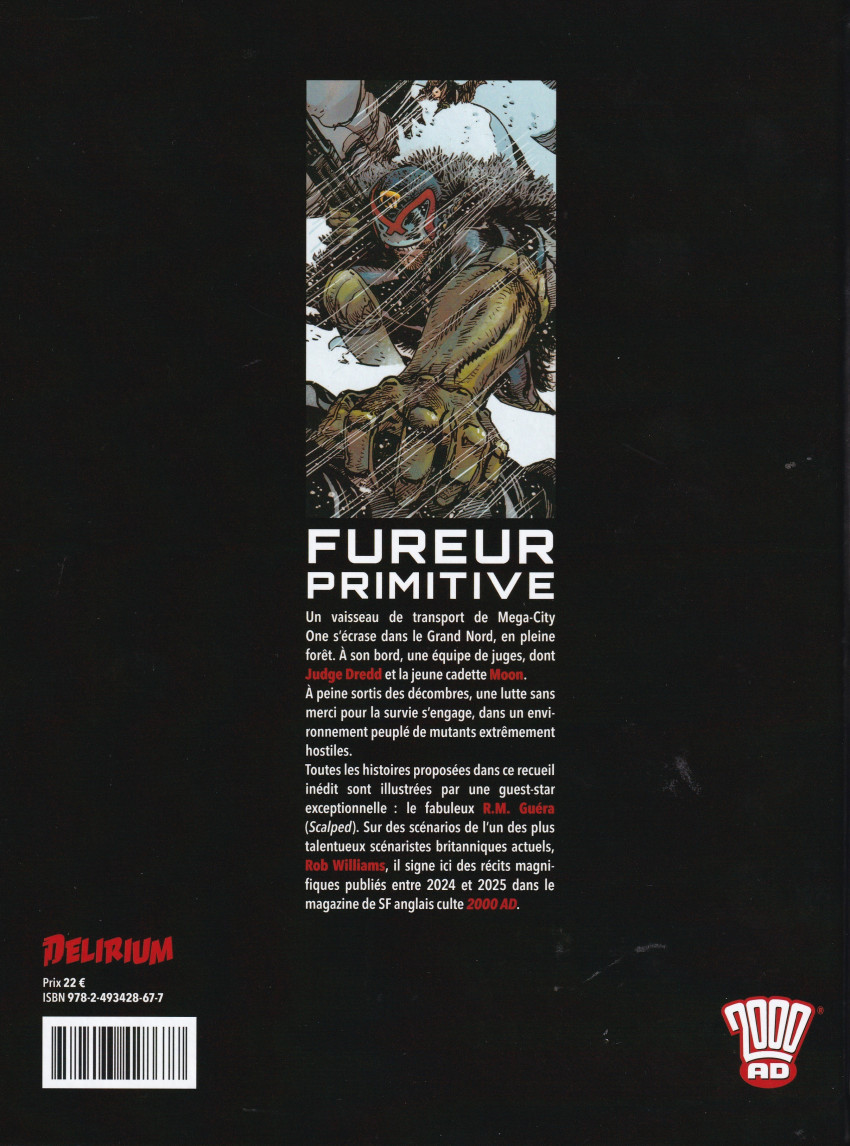 Verso de l'album Judge Dredd Tome 7 Fureur primitive