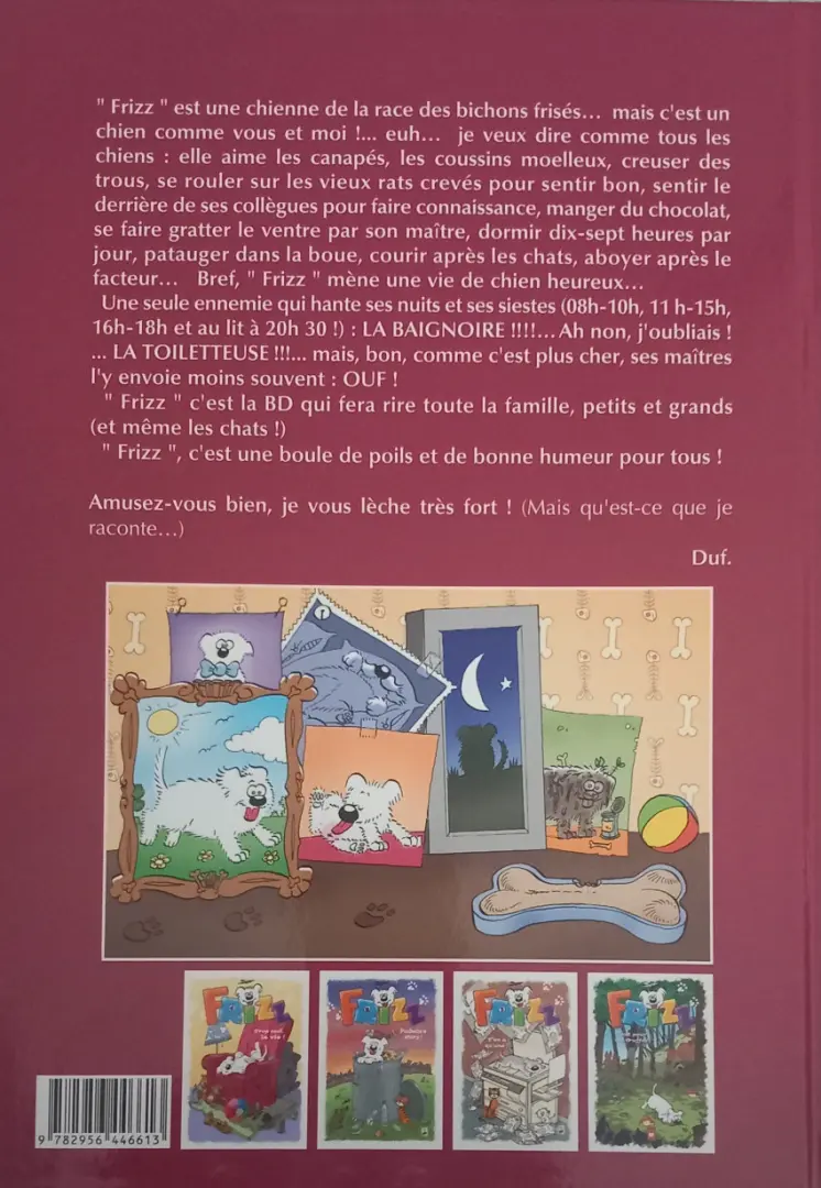 Verso de l'album Frizz Tome 4 Tout pour ma truffe !
