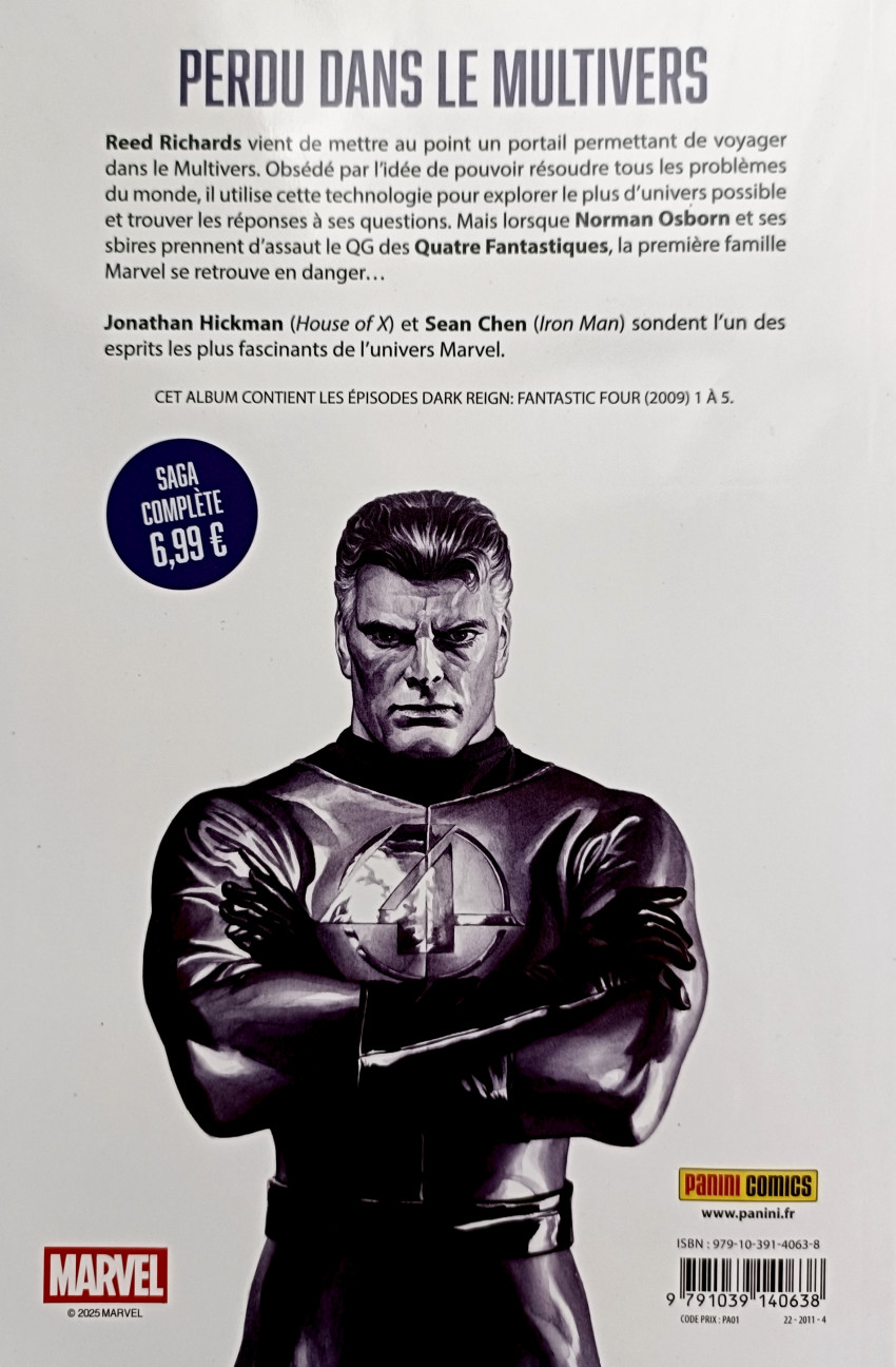 Verso de l'album Fantastic Four Tome 1 Mr. Fantastic