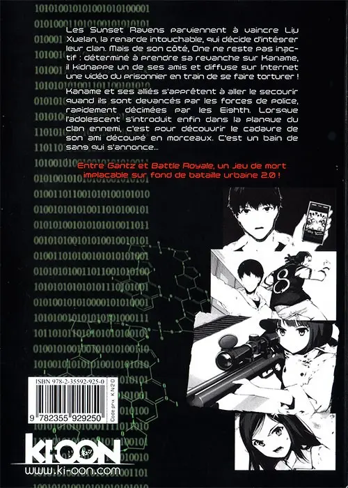 Verso de l'album Darwin's Game Volume 8