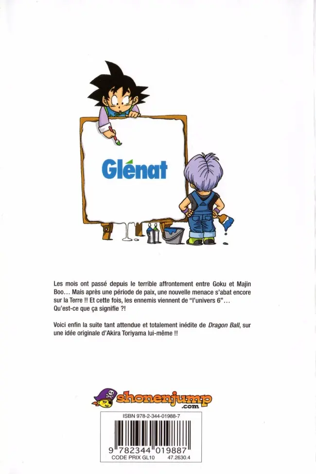 Verso de l'album Dragon Ball Super 1 Les Guerriers de l'Univers 6