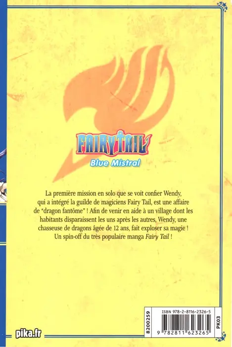 Verso de l'album Fairy Tail - Blue Mistral 1