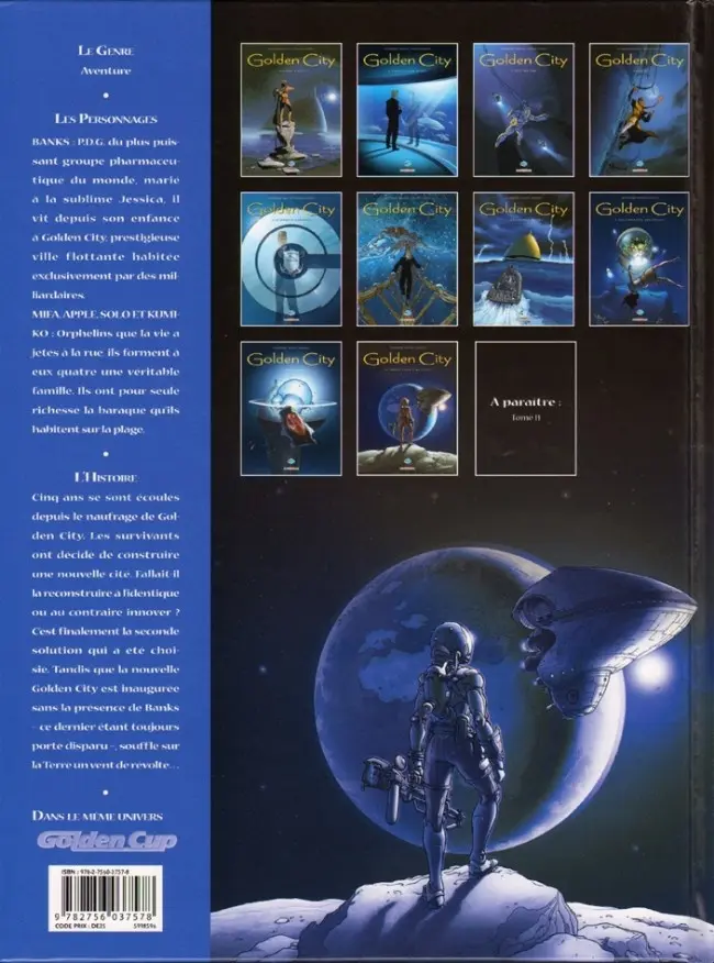 Verso de l'album Golden City Tome 10 Orbite terrestre basse