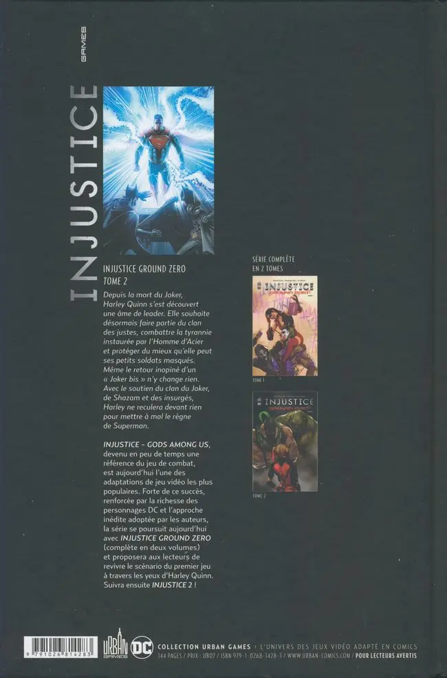 Verso de l'album Injustice - Ground Zero Tome 2