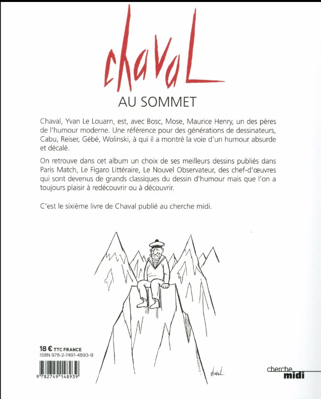Verso de l'album Chaval au sommet