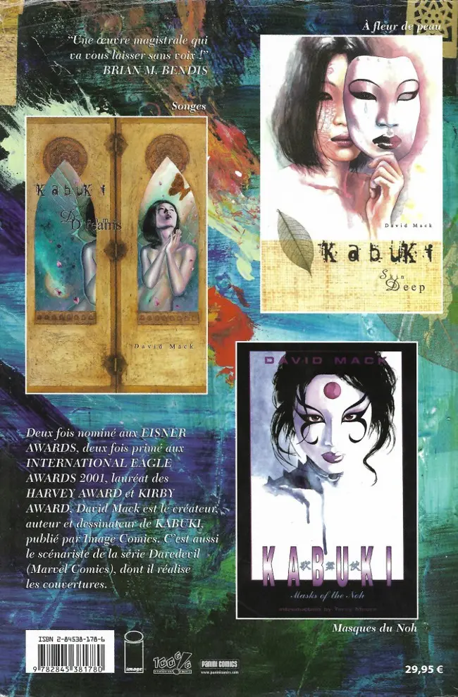 Verso de l'album Kabuki Tome 2 Recueil