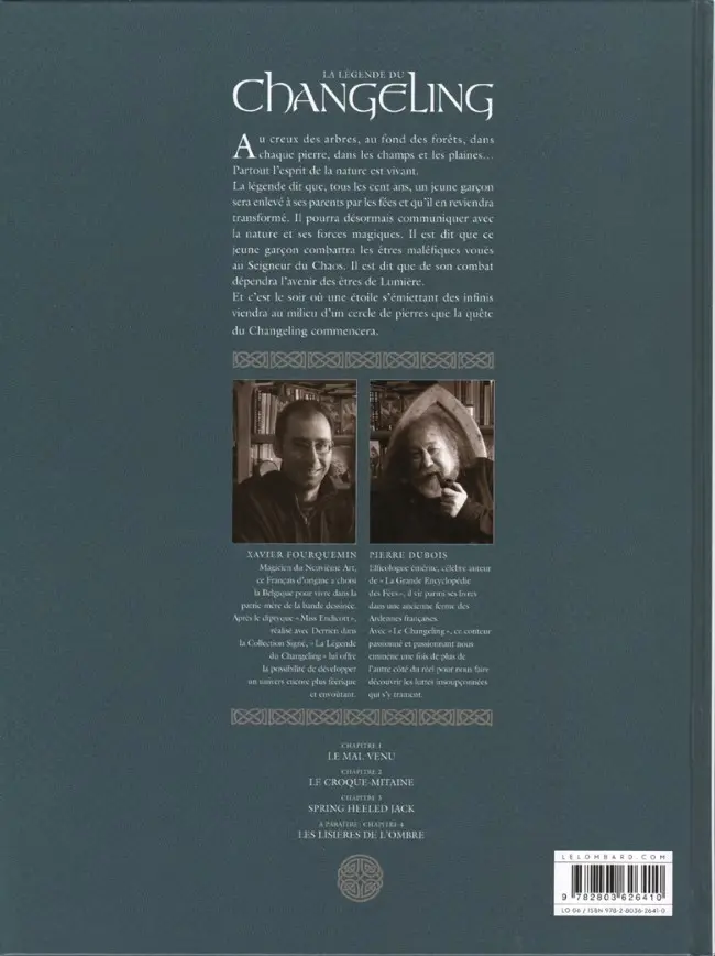 Verso de l'album La Légende du Changeling Tome 3 Spring Heeled Jack