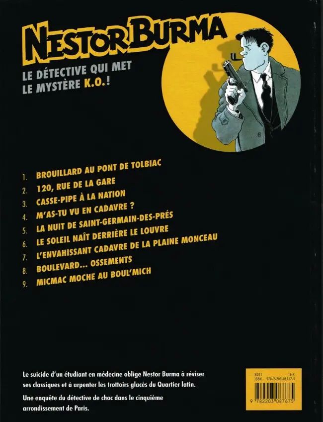 Verso de l'album Nestor Burma Tome 10 Micmac moche au Boul'Mich