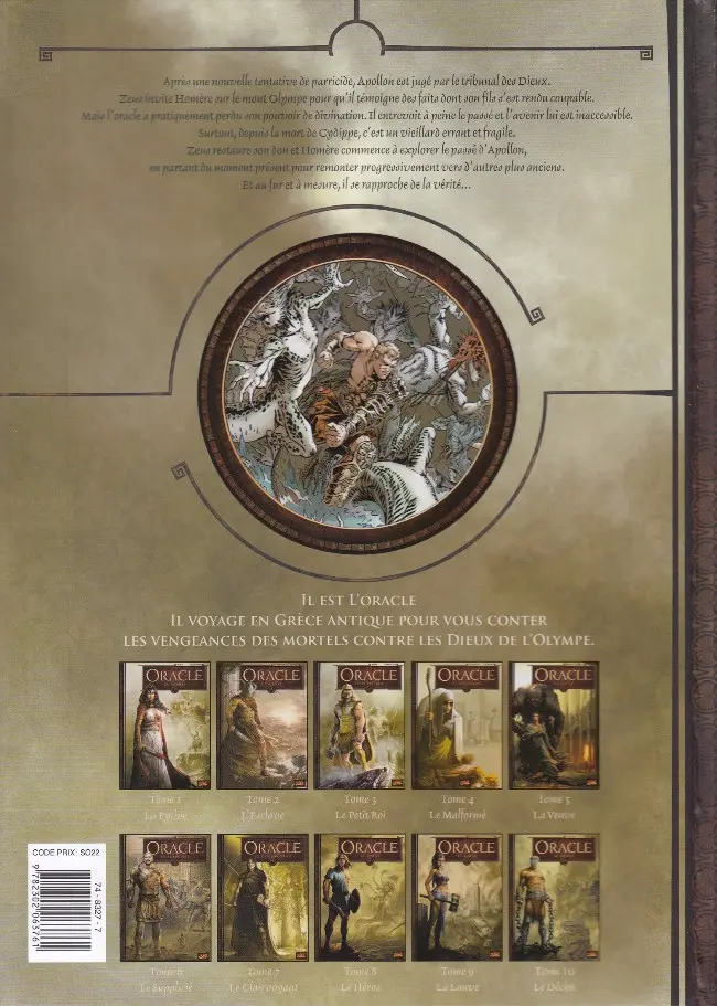 Verso de l'album Oracle Tome 10 Le déchu