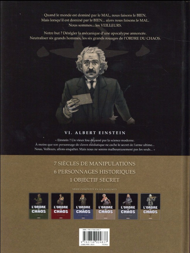Verso de l'album L'Ordre du chaos VI Albert Einstein